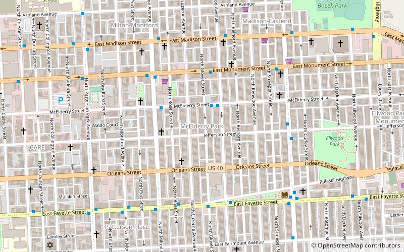 McElderry Park location map