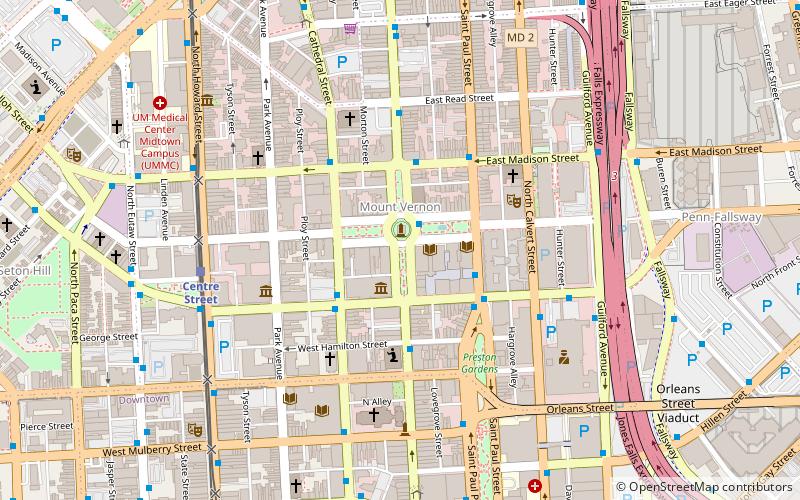 Lafayette Monument location map