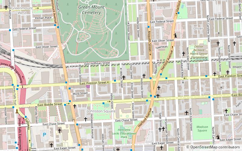 Old East Baltimore Historic District location map