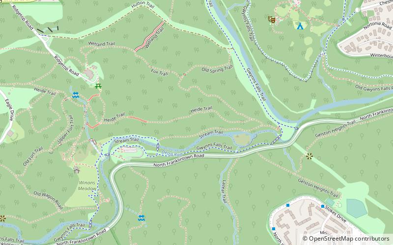 Gwynns Falls Leakin Park location map