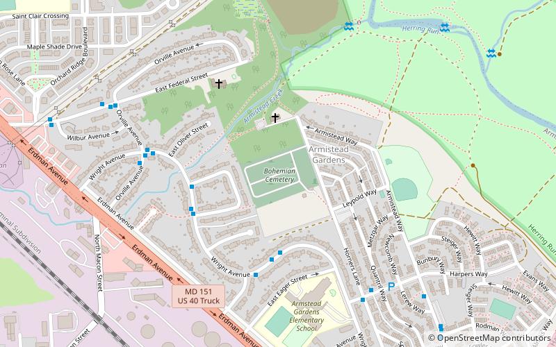 Bohemian National Cemetery location map