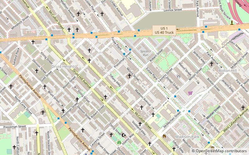 Baltimore Hebrew Congregation Synagogue location map