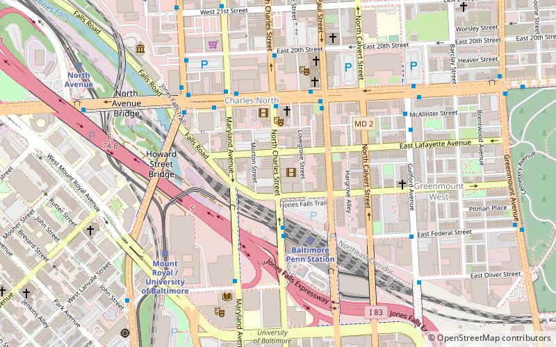 Station North Arts and Entertainment District location map