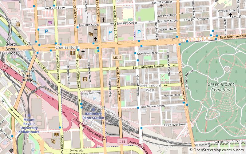 North Central Historic District location map