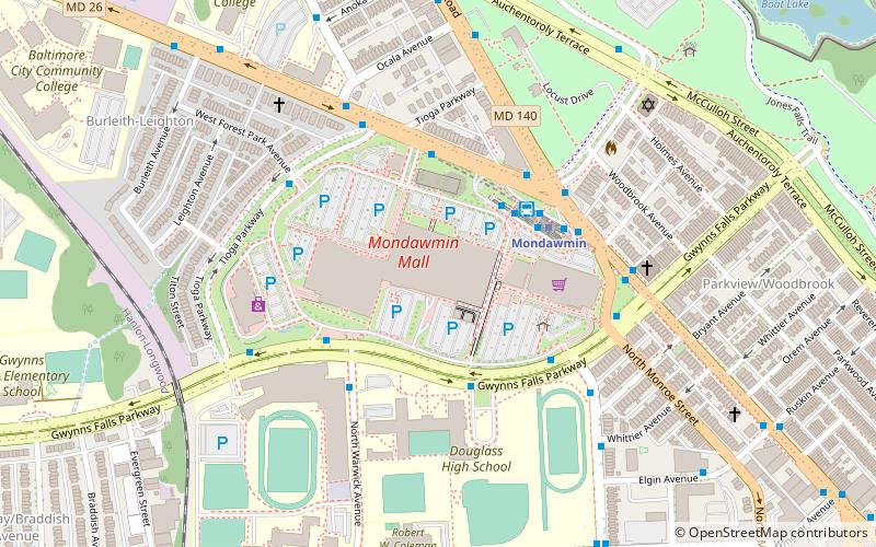 Mondawmin Mall location map