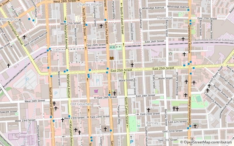 St. Paul Street-Calvert Street location map