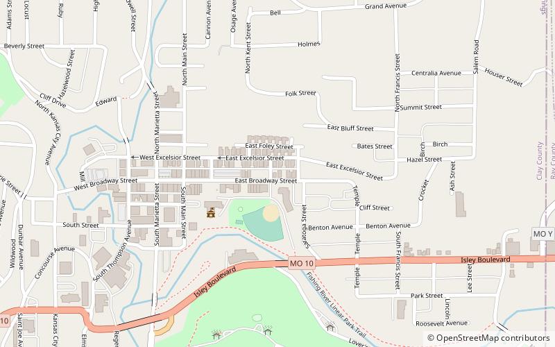 colonial hotel excelsior springs location map