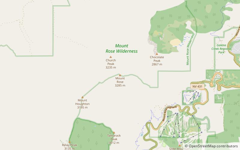 Mount Rose location map