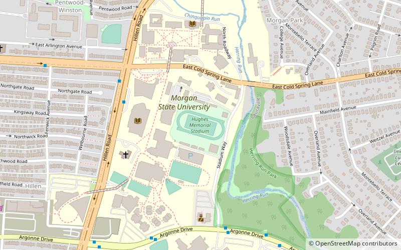 Hughes Stadium location map