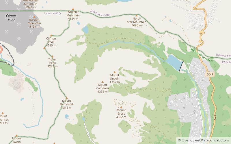 Mount Lincoln location map