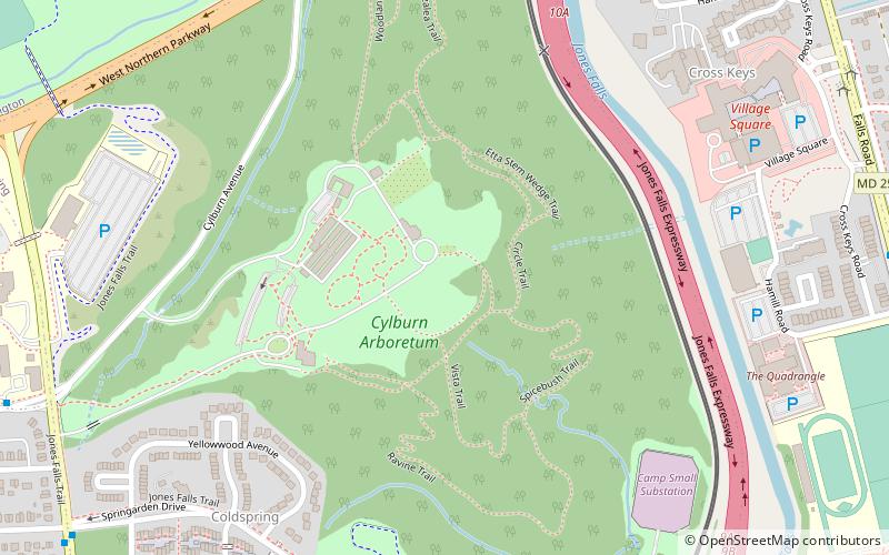 Cylburn Arboretum location map