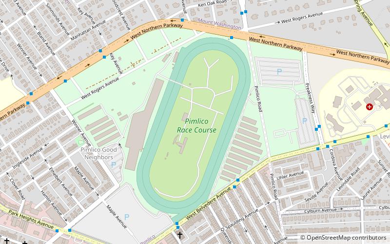 Pimlico Race Course location map