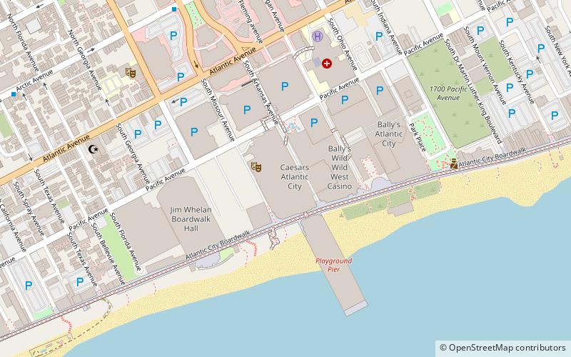 Caesars Atlantic City location map