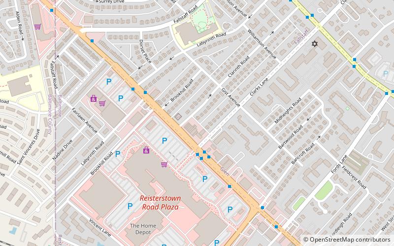 Reisterstown Road Plaza location map