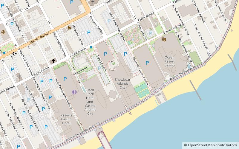 Showboat Atlantic City location map