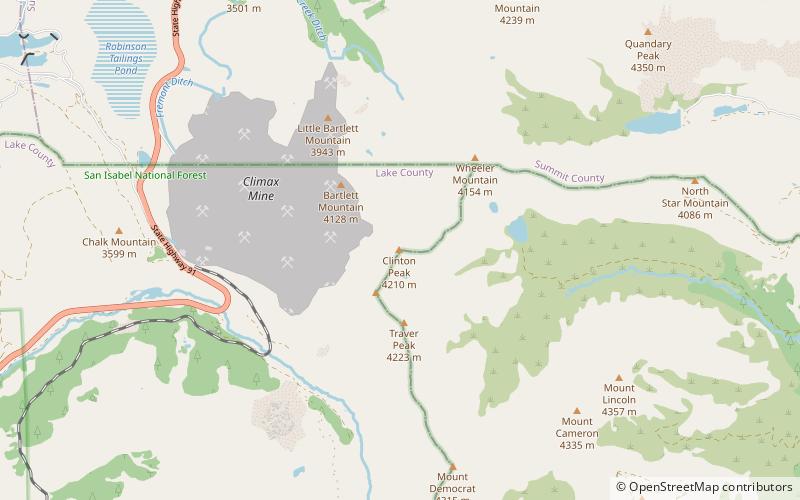 clinton peak foret nationale de san isabel location map