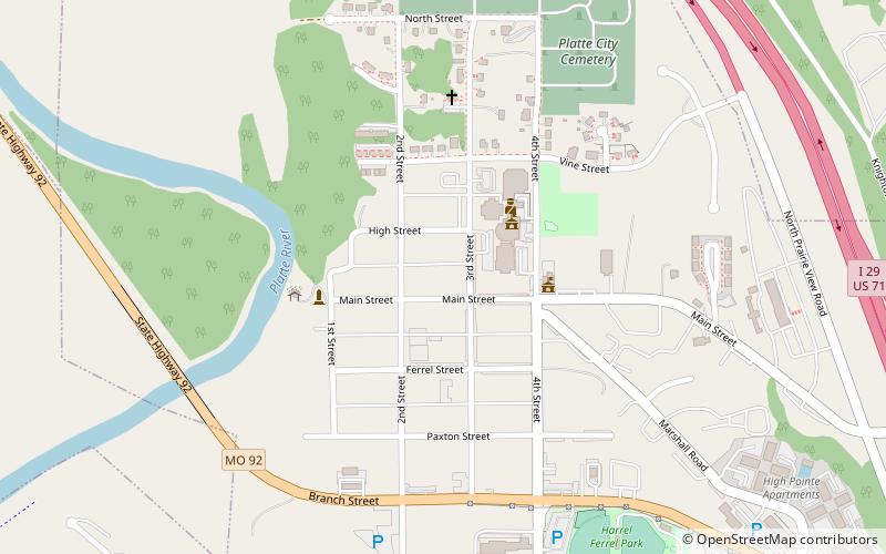 Platte County Courthouse location map