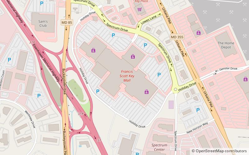 Francis Scott Key Mall location map
