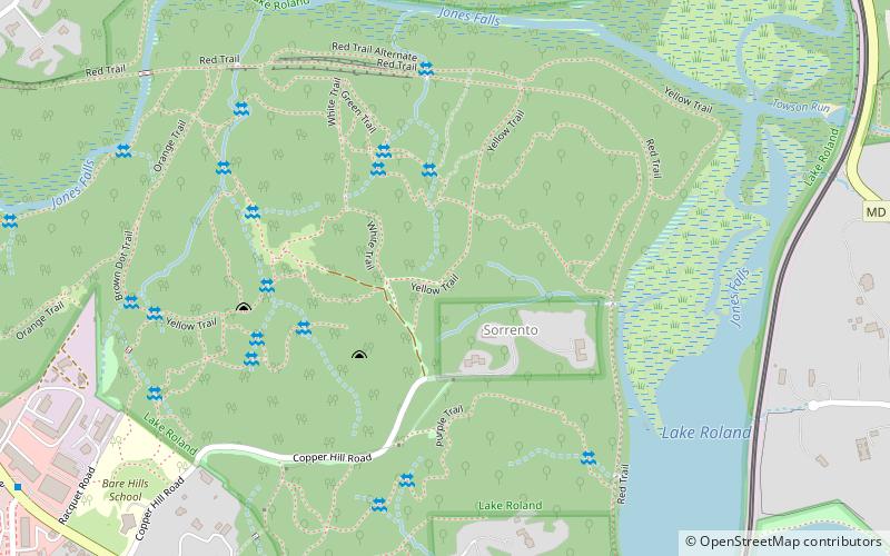 Lake Roland Park location map