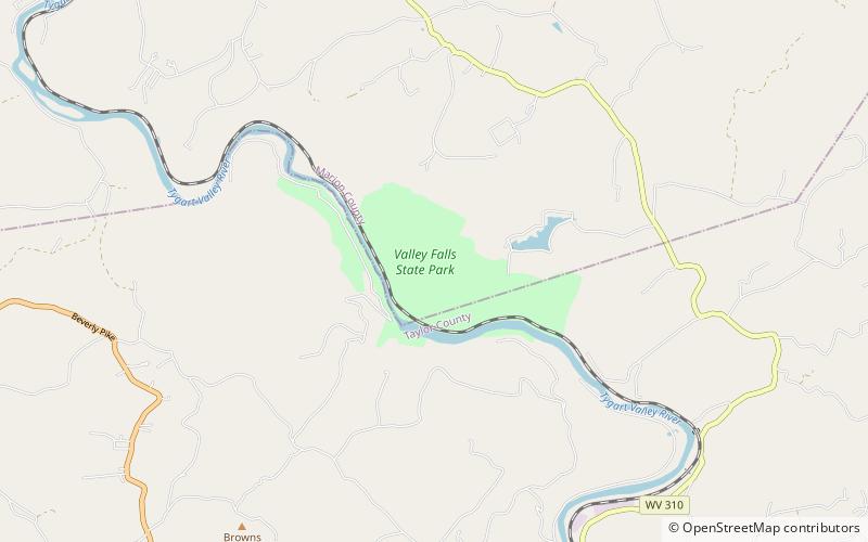 Park Stanowy Valley Falls location map