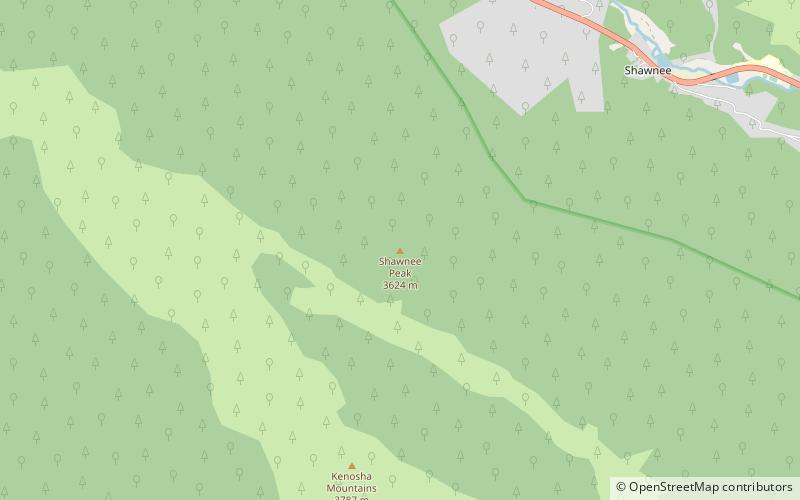 shawnee peak lost creek wilderness location map