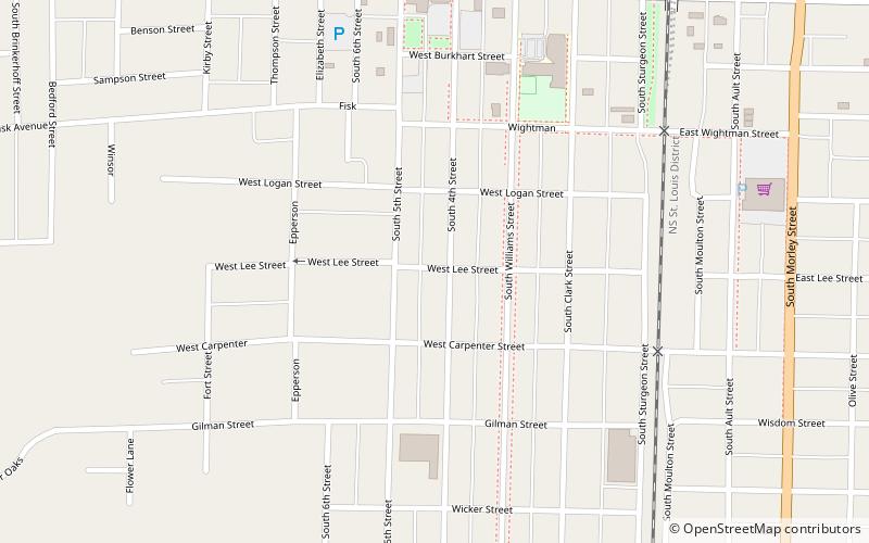 Moberly Commercial Historic District location map