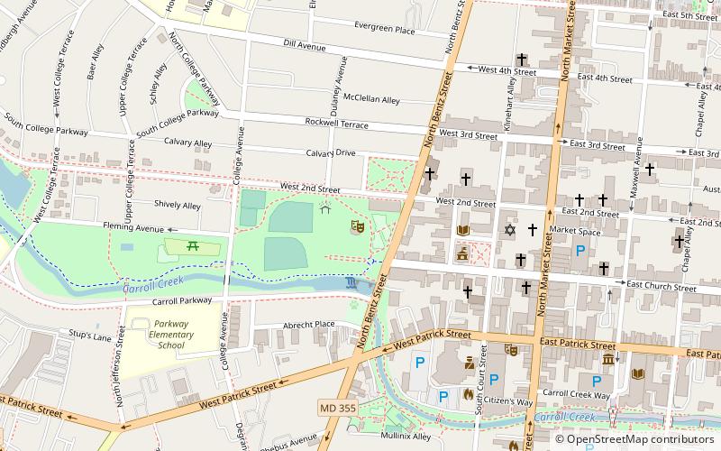baker park frederick location map