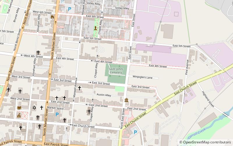 St. John's Cemetery location map