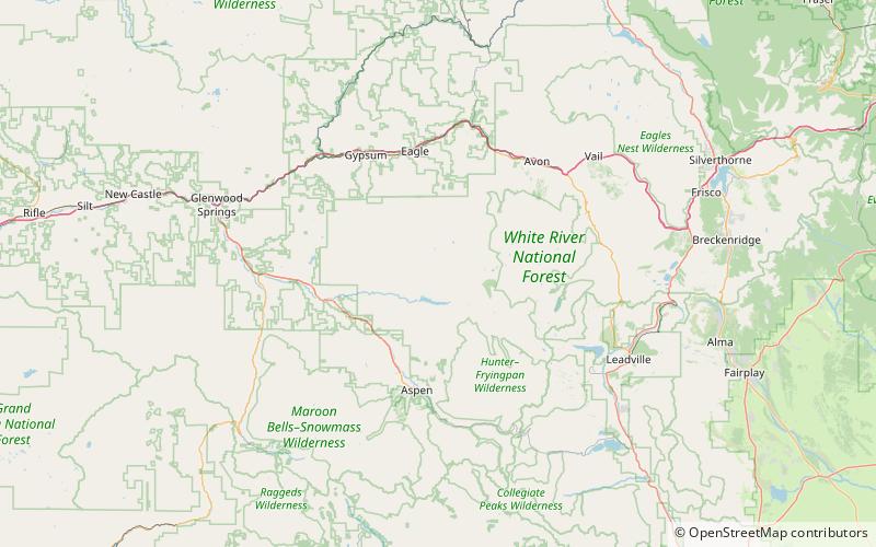 red table mountain white river national forest location map