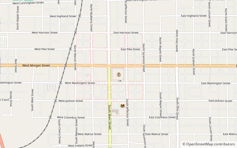 Morgan County Courthouse location map