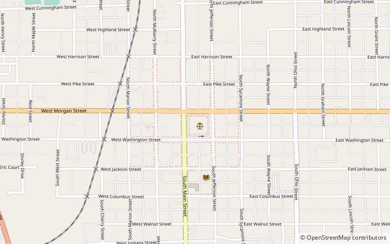 Martinsville Commercial Historic District location map