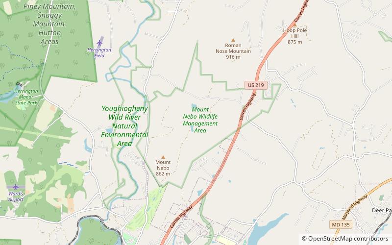 Mt. Nebo Wildlife Management Area location map