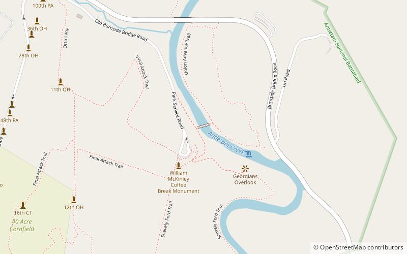 Burnside's Bridge location map