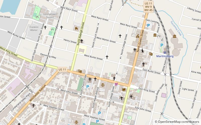 Downtown Martinsburg Historic District location map