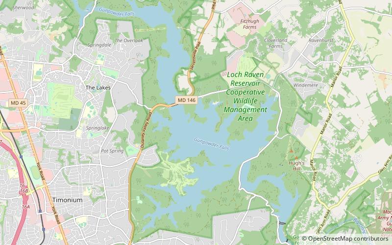 Loch Raven Reservoir location map