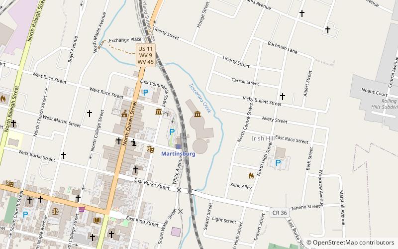 Baltimore and Ohio Railroad Martinsburg Shops location map