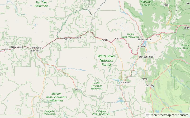 Holy Cross Wilderness location map