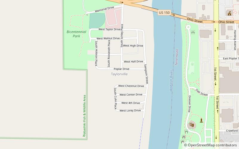 taylorville terre haute location map