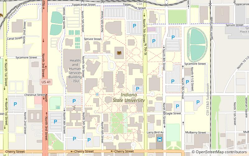 Indiana State University location map