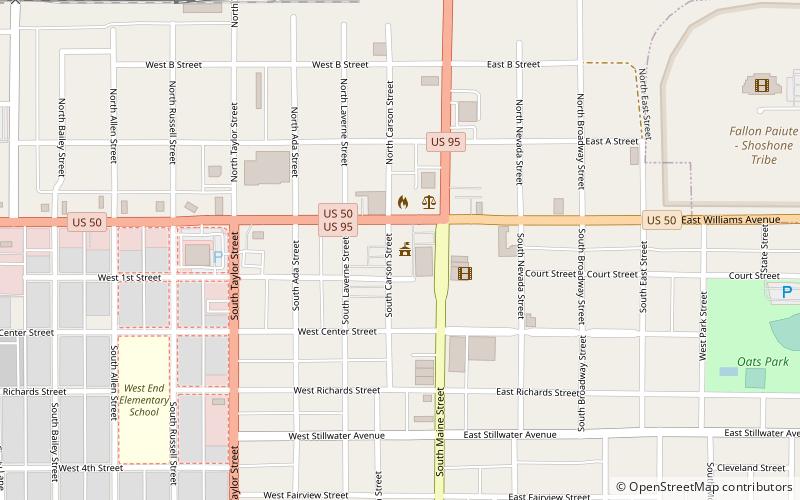 Fallon City Hall location map