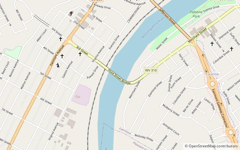 third street bridge fairmont location map