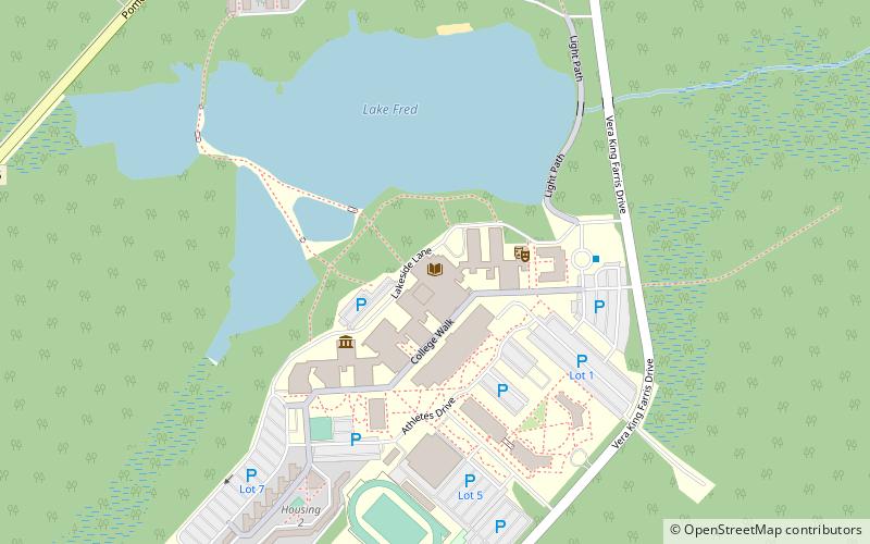 Stockton University Richard E. Bjork Library location map