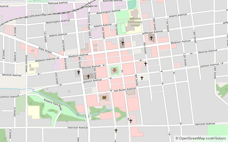 Coles County Courthouse location map