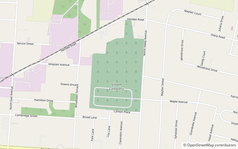 Siloam Cemetery location map