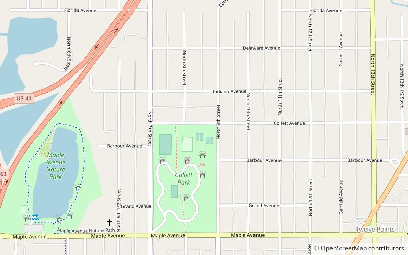 Collett Park Neighborhood Historic District location map