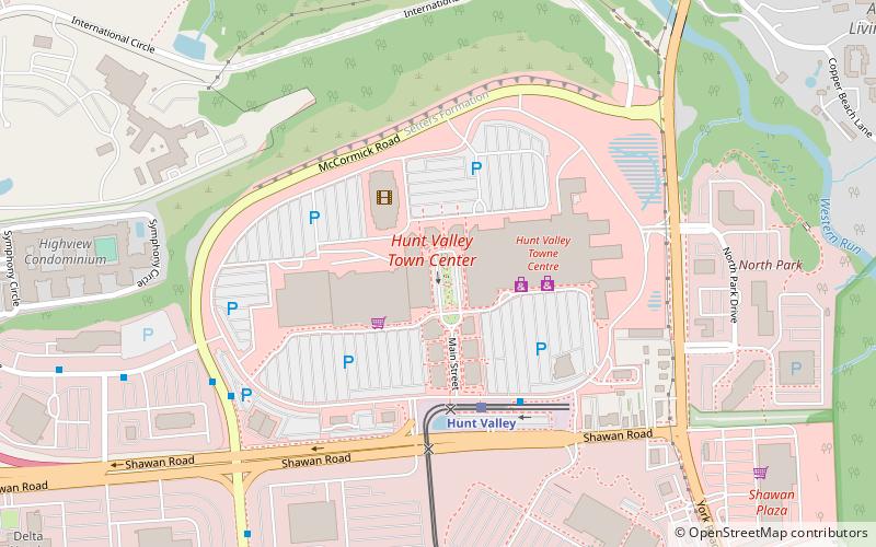 Hunt Valley Towne Centre location map