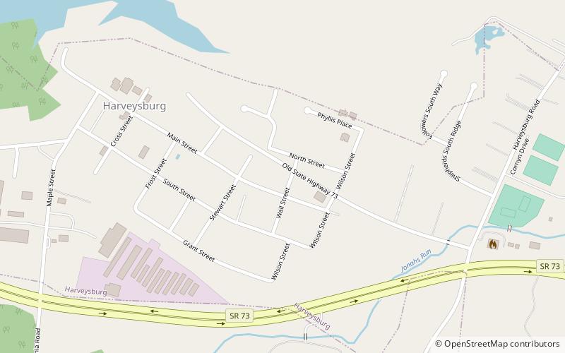 Harveysburg location map