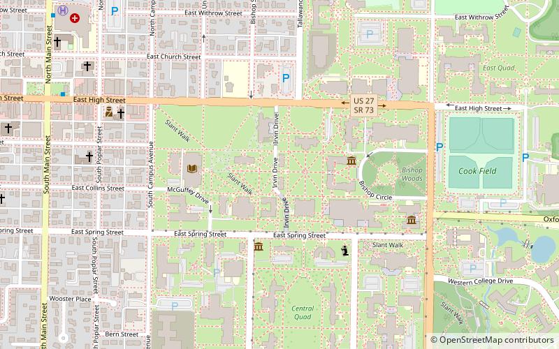 Elliott and Stoddard Halls location map