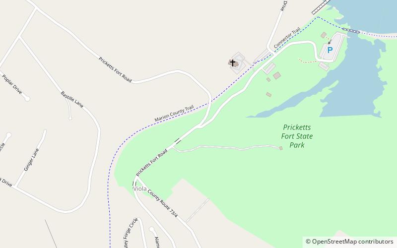 Parc d'État de Prickett's Fort location map