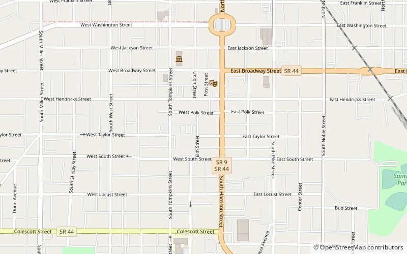 Shelby County Courthouse location map